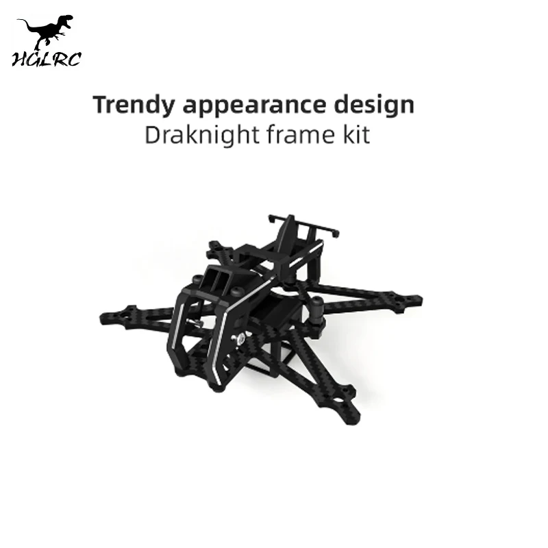 HGLRC Draknight 2inch Ultra-light FPV Toothpick Frame Kits 91mm Wheelbase for FPV Freestyle 2inch Outdoor Indoor Drones