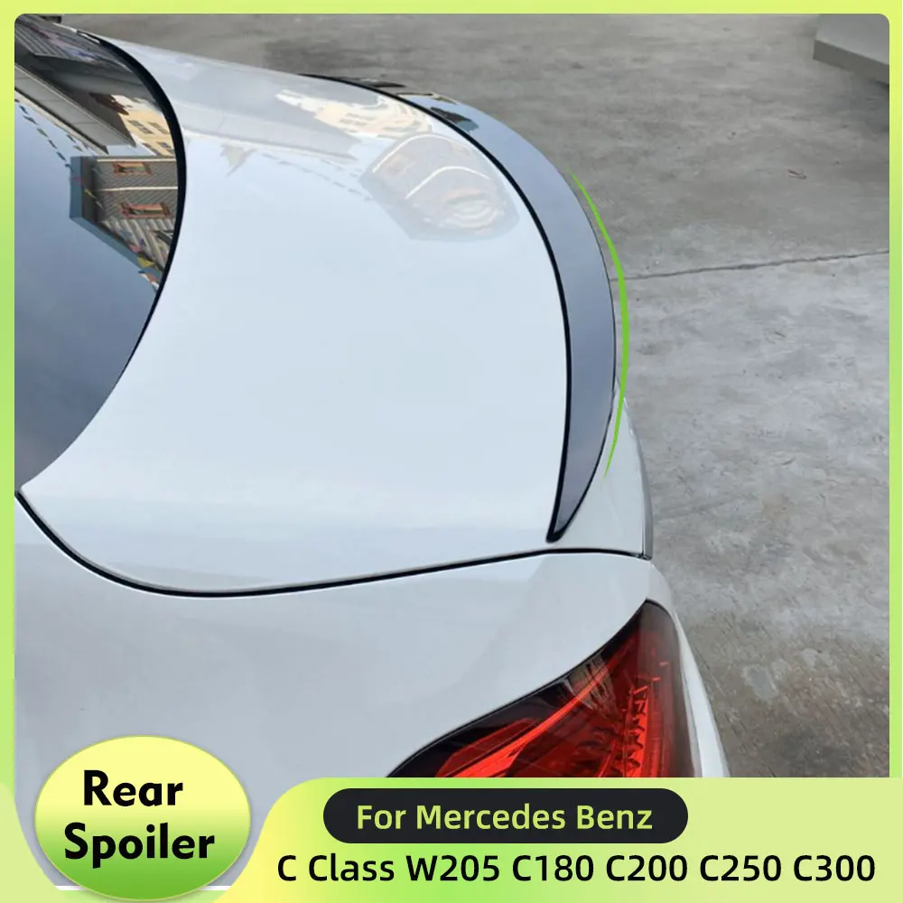 

Glossy Black Rear Trunk Spoiler For Mercedes Benz C Class W205 C180 C200 C250 C300 Sedan 4-Door 2015-2020 ABS Rear Lip Wing