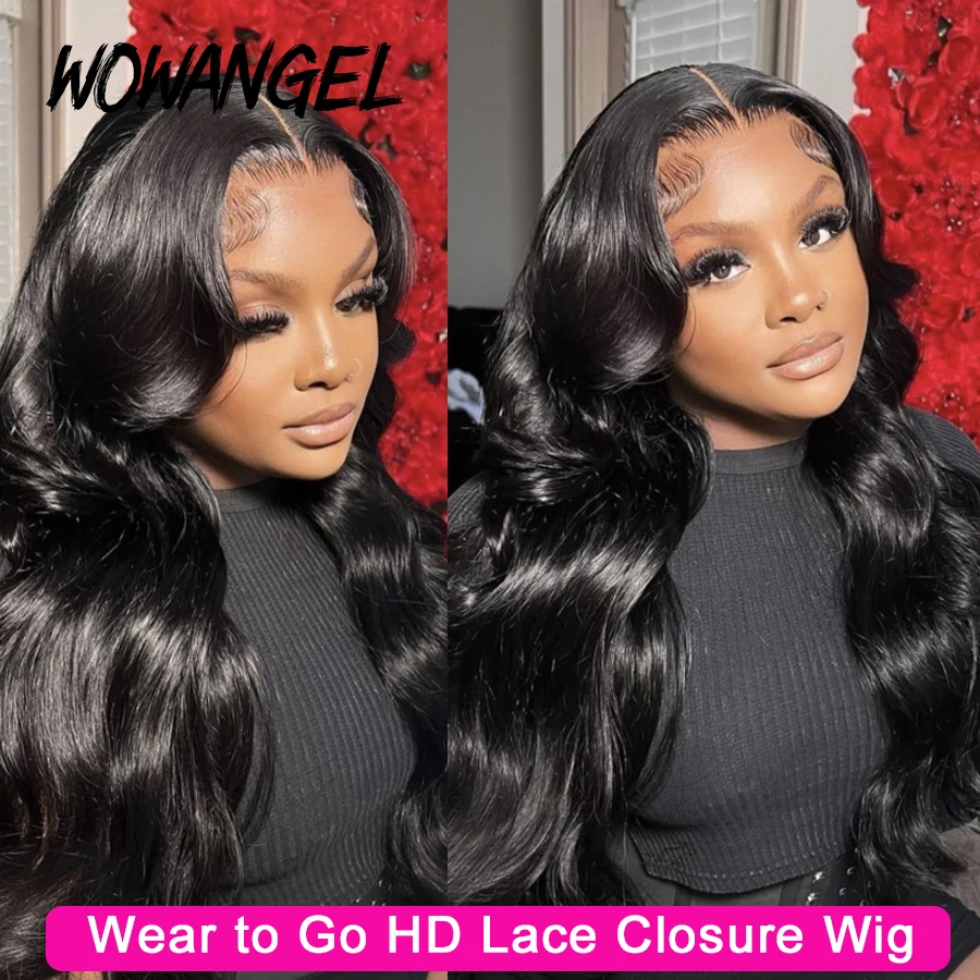 

Ready to Go Glueless Wig HD Lace Closure Wigs 6x6 Human Hair Wig Body Wave 5X5 HD Lace Closure Wig Pre Plucked Hair for Woman