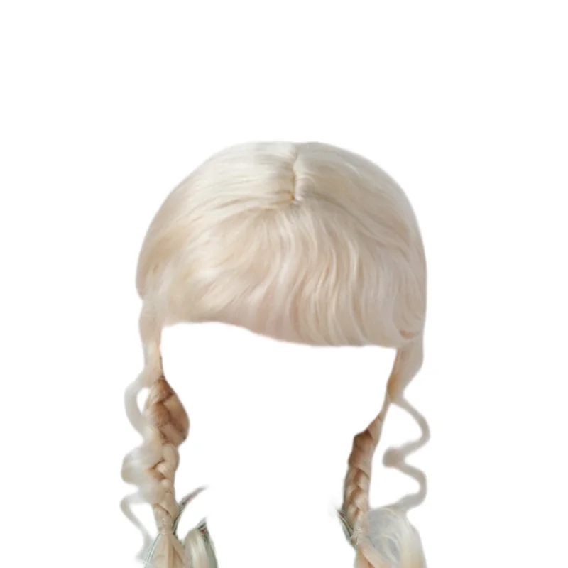 D2033B  9-10inch 10-11inch Combed Mohair wigs  Country Girl Long Twins Braids Anna  hair 18