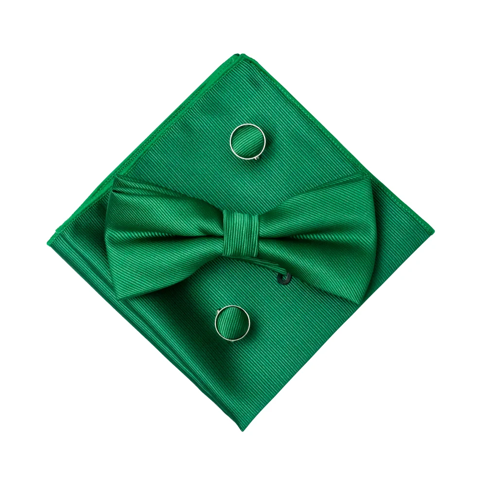 EASTEPIC Karamellfarbenes Fliege-Set mit Twill-Einstecktuch und hochwertigen Manschettenknöpfen – Klassisches Accessoire für Herren in Unifarbe – Geburtstagsgeschenk – Detail 7