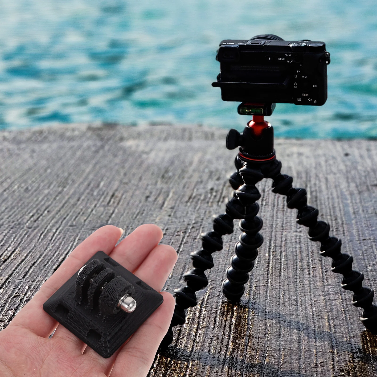 

Quick Release Plate 1/4" For Action Camera Tripod Mount Adapter Secure Fast Installation Non-Slip Camera Mounting Plate Tripod