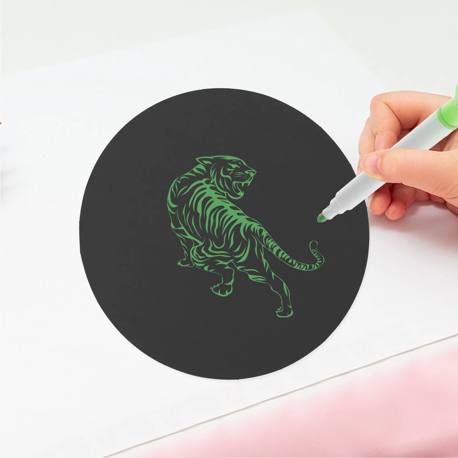 

40 Sheets Round Thick Cardboard Painting Paper Hard Drawing Paper Sheet for Watercolor Acrylic Art Craft DIY Chip Board