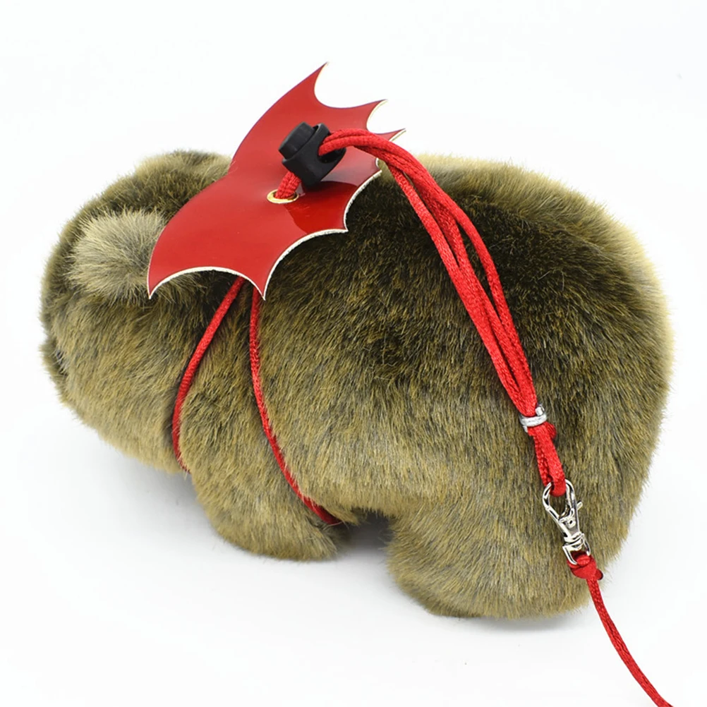 

2PCS Hamster Leash Small Animal Harness Adjustable 15M Wing Protection Mouse Guinea Pig Cobaya Rabbit Ferret Pet
