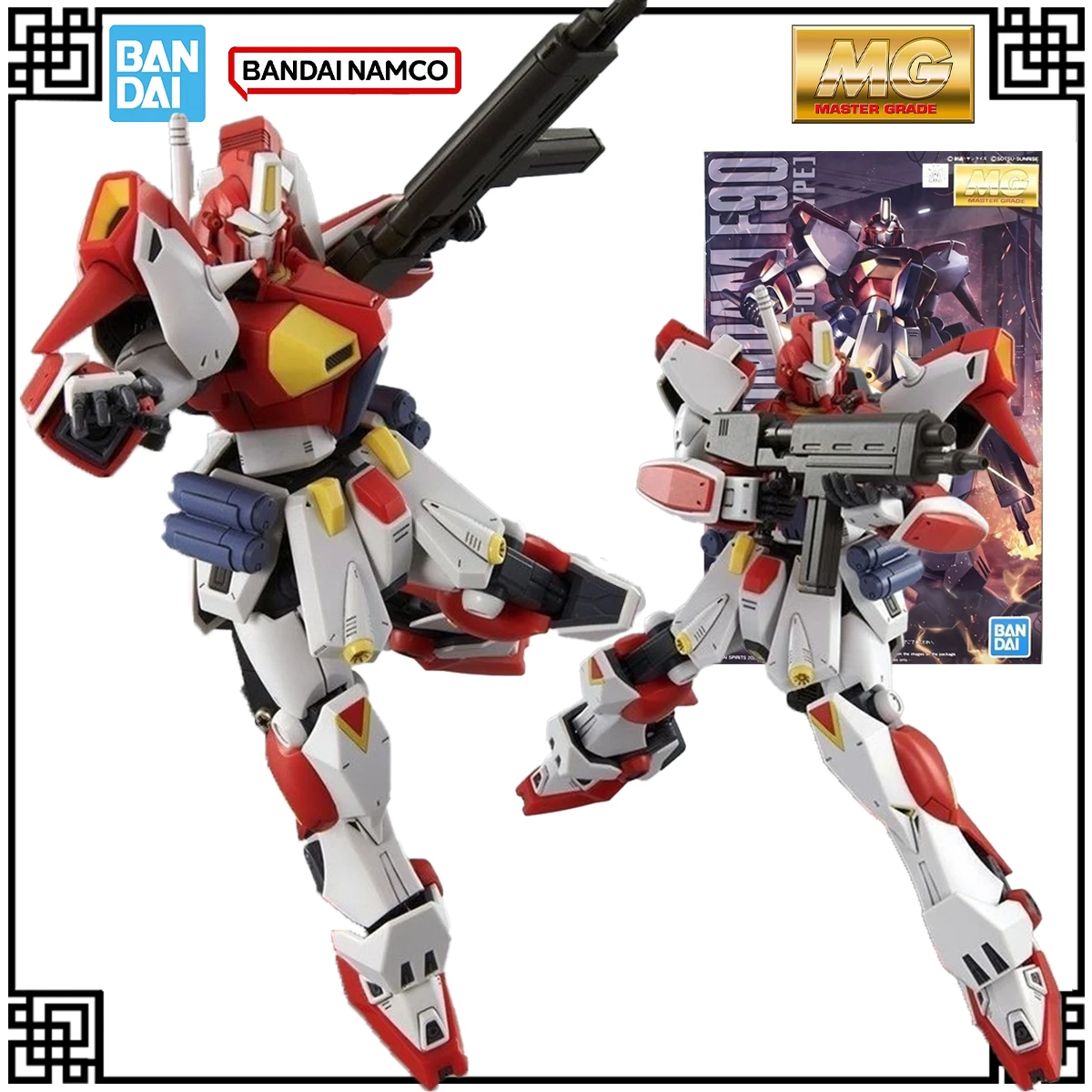 

In Stock Genuine Bandai Original Gundam Model Kit MG 1:100 Gundam F90 Mars Zeon Figures Toys For Children's Gifts Christmas Gift