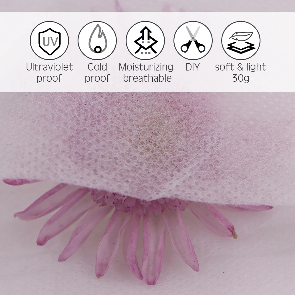 White Plants Anti-freeze Cover Non-Woven Fabric Thermal Insulation Cover Snowproof Protection Cloth Winter Prevent Frostbite Net