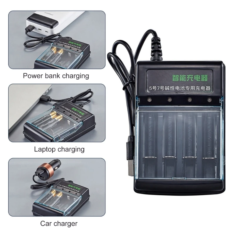 Alkaline Battery 1.5V 4 Slots Digital Charging Circuit for Multiple Reusability and Friendly Electronics Power