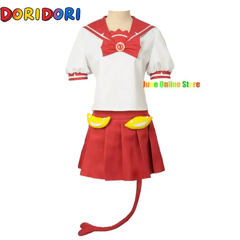 Anime Welcome to Demon School Iruma-kun Valac Clara Cosplay Costume Custom Women Sailor Suits with Devil Tail Skirt Stockings view 6