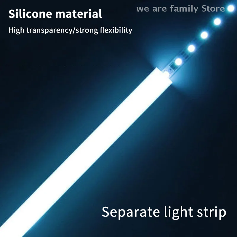 1 Piece Soft Recessed Silicone Diffuser Channel For 5050 COB Flexible Ribbon Strip Light 1/3/5M Embedded LED Neon Rope Tube