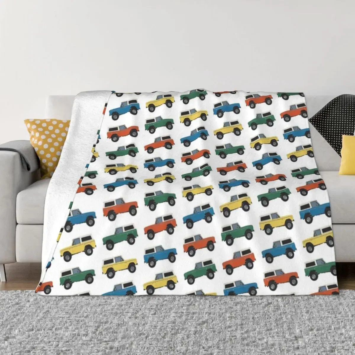 Classic 1969 Bronco car texture pattern Throw Blanket Luxury Shaggy Designers Blankets For Bed Blankets