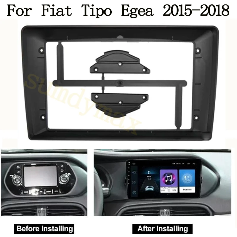 2Din 9 Inch Car Radio Installation DVD GPS Mp5 ABS PC Plastic Fascia Frame for Fiat Tipo 356/357 Egea Dodge Neon 2015-2020