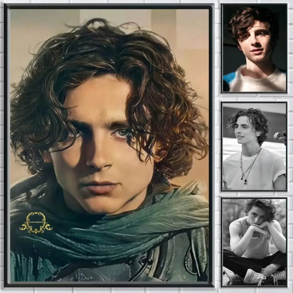 T-Timothée Chalamet Fashion Poster Schlafzimmer Wohnzimmer Studie & darüber hinaus selbstklebende Dekoration + perfektes Geschenk