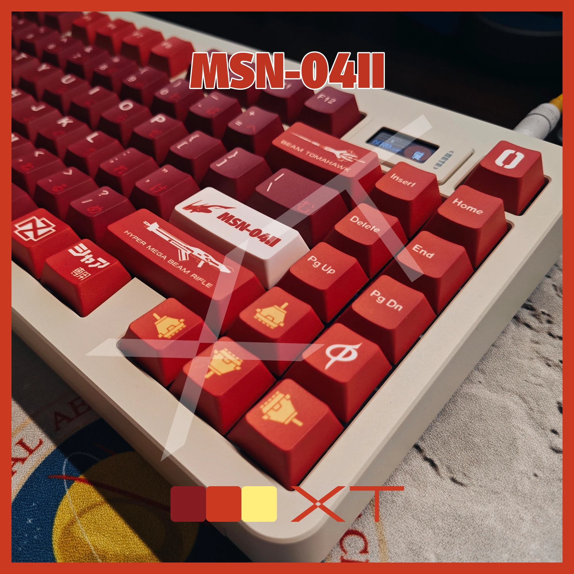 PBT 146 Keys MSN-04II Hi-V Keycap Japanese Cherry Profile DYE Subbed For Outemu Gateron TTC Kailh Cherry MX Switch