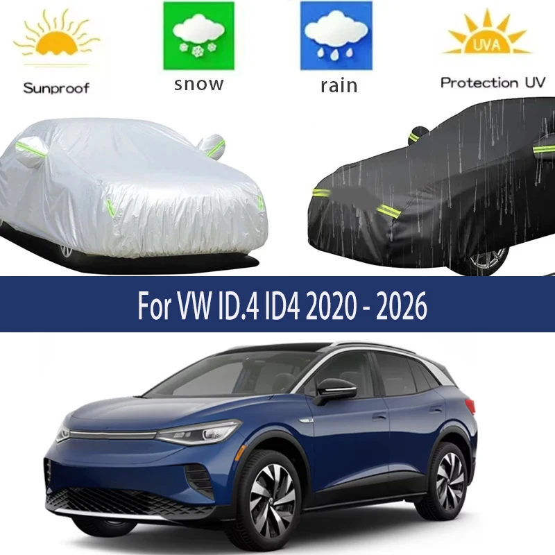 

For VW ID.4 ID4 2020 - 2026 Full Car Covers Outdoor Sun Anti UV Rain Snow Dust Protection Oxford Cloth Accessories