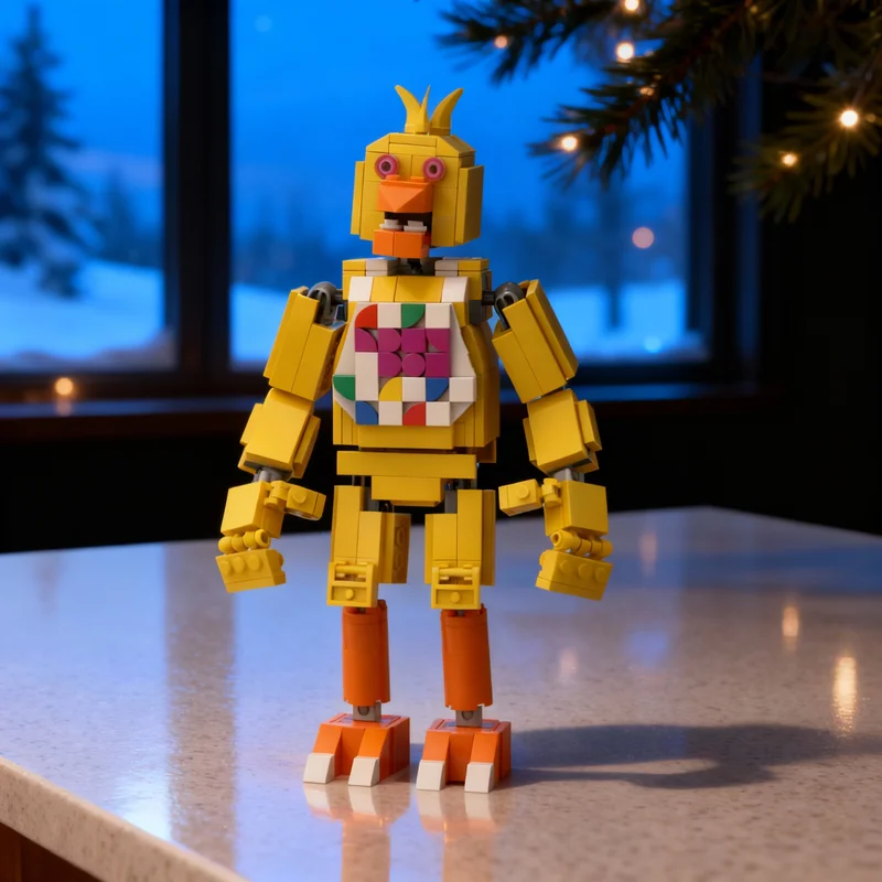 

406 деталей MOC: Модель-конструктор по мотивам видеоигры Five Nights at Freddy's, креативный подарок, декор для демонстрации, премиум-качество