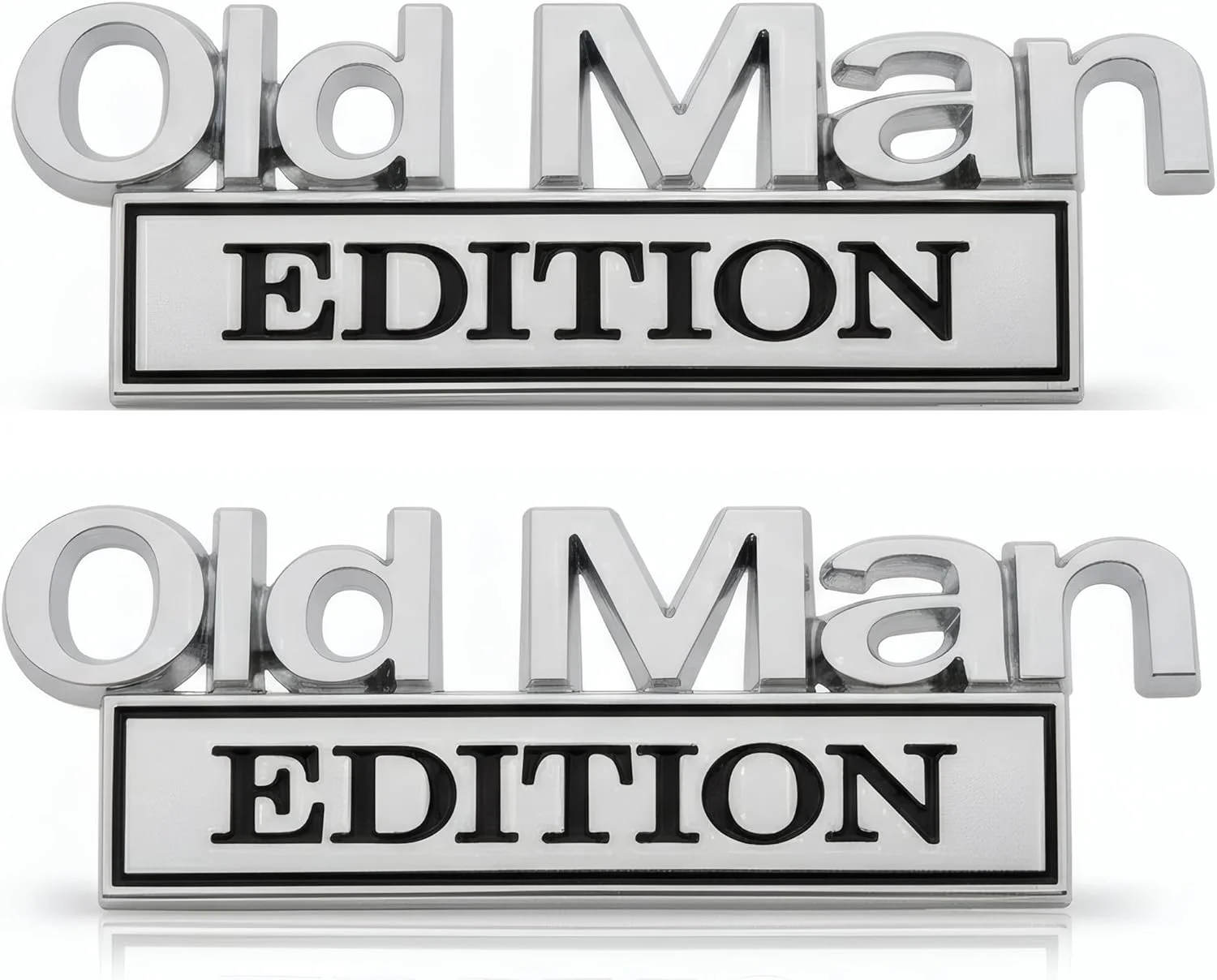 

2PCS 3D Metal Emblem Badge,Funny Edition Nameplate, Universal Fit for Car/Truck/SUV/Motorcycle, Waterproof & Rustproof Adhesive