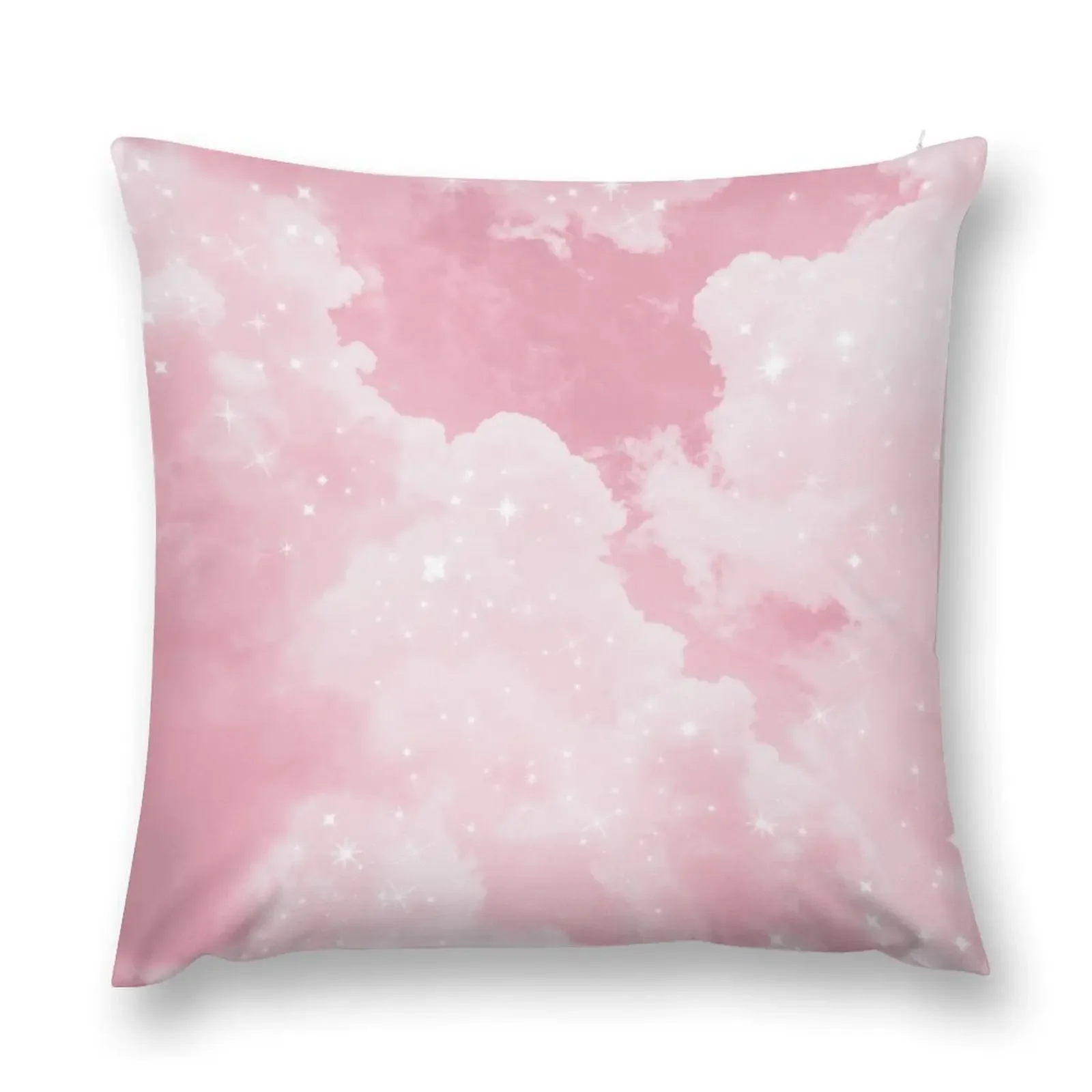 

Pink Clouds Sparkling Throw Pillow Sofa Cushions Cover Room decorating items pillow