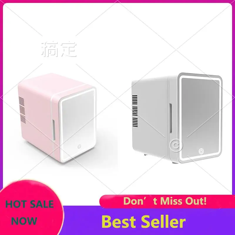 ABNL 6L Makeup Fridge With LED Light Mirror Mini Fridge For Bedroom Car Small Refrigerator For Cosmetics, Skin Care