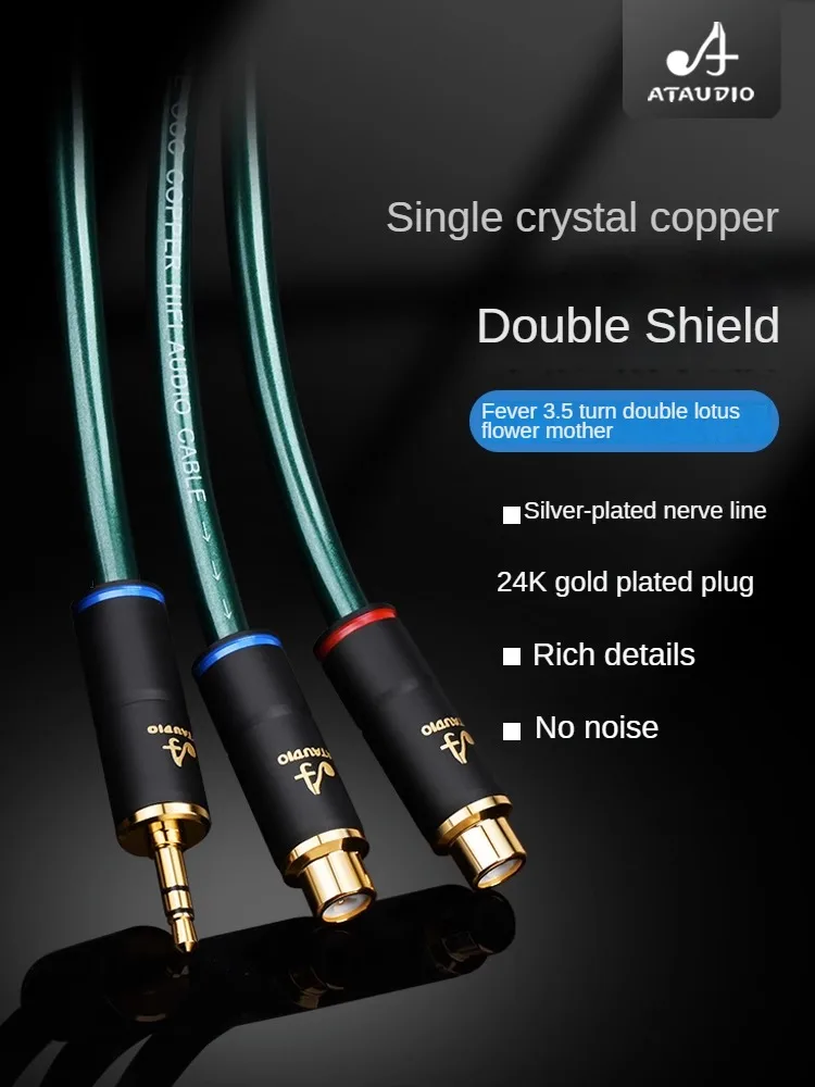 

Hifi 3.5mm to 2RCA Audio Cable 3.5mm Male to Dual RCA Female Jack Stereo AUX Audio Cable Adapter for MP3 Tablet Computer Speaker