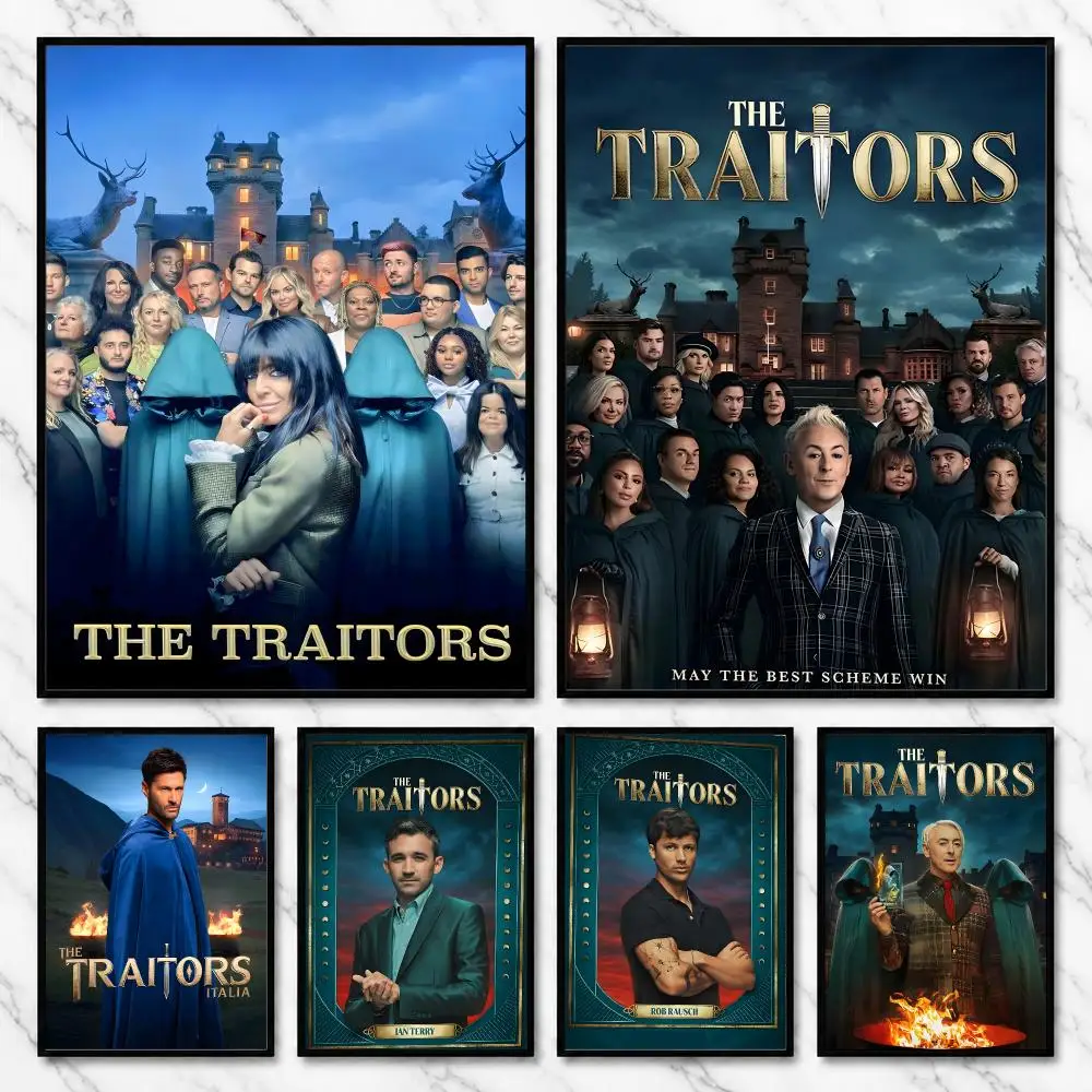 The Traitors Reality Contest Lies Social Deduction Poster Self-Adhesive Unframed Fashion Wall Prints for Office & Home Decor
