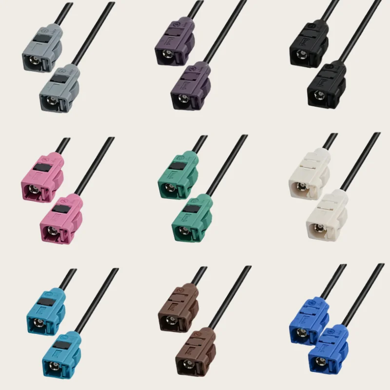 FAKRA Female to Fakra Female Jack Reverse Camera Video Cable Adapter SYWV50-2/RTK031 Coaxial Cable FAKRA A B C D E F G H I K Z