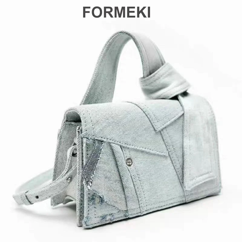 

Formeki Handbag For Women Ins Fashion Denim Bag Crossbody Bag Casual All Match Women'S Bag Ladies Female Bag