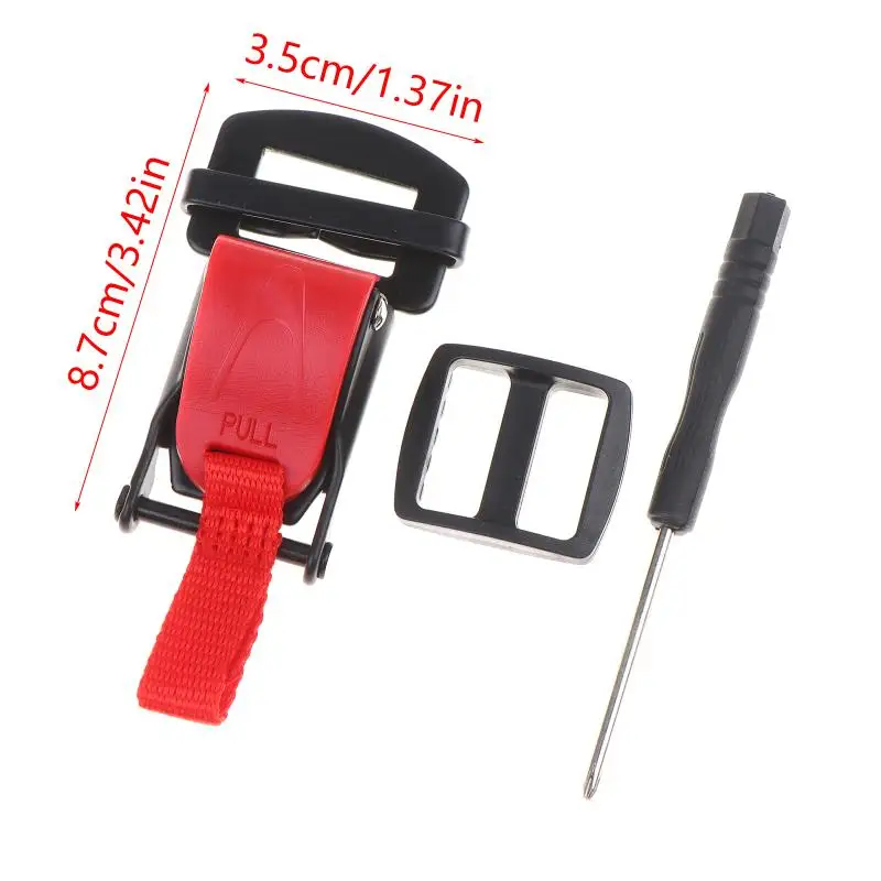 【L】Quick Release Buckle Double D Ring Motorcycle Helmet Clip Strong Safety Lock for Daily Riding and Motor