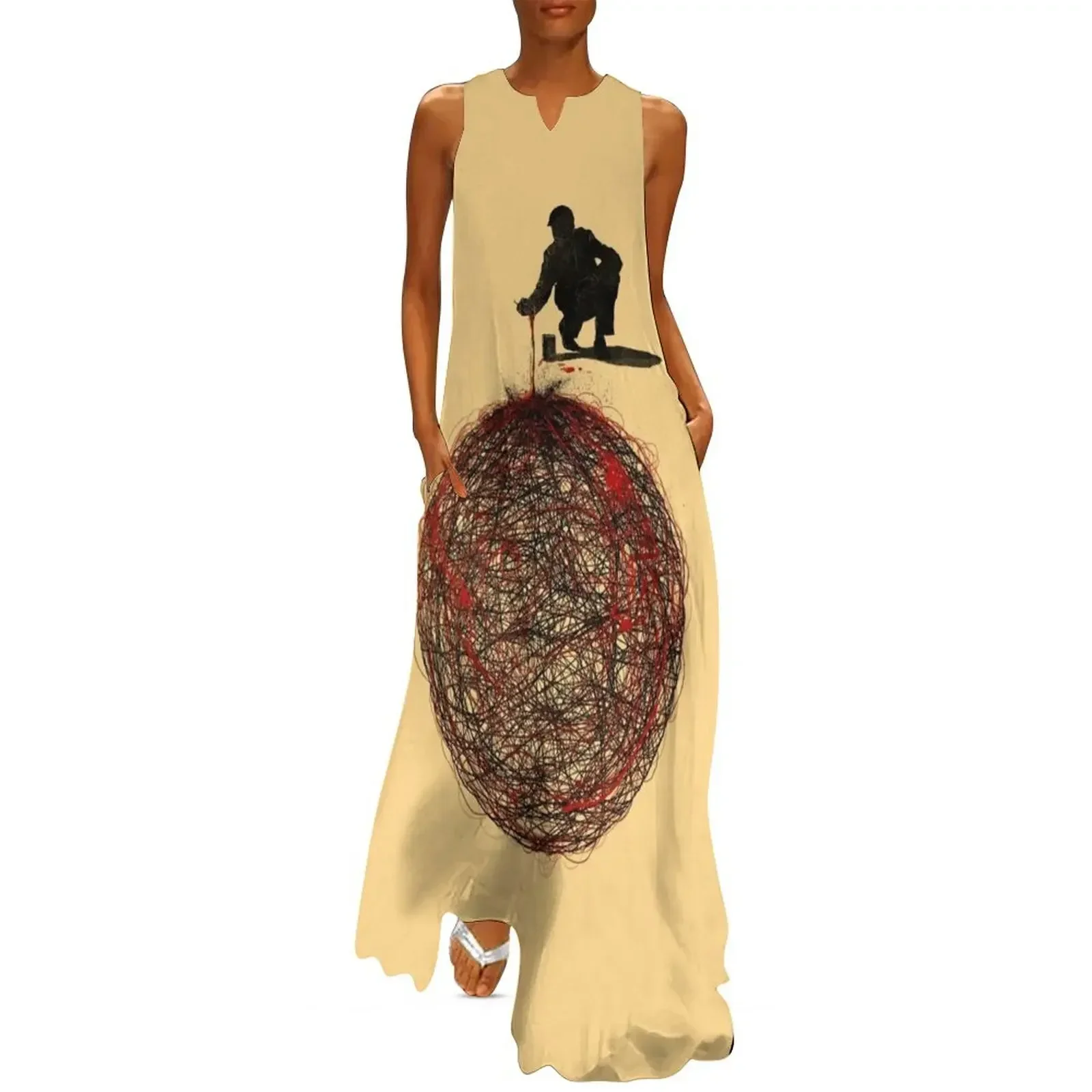 

Abstract Connection Long Dress Aesthetic clothing Elegant gown Woman fashion Beachwear Dress