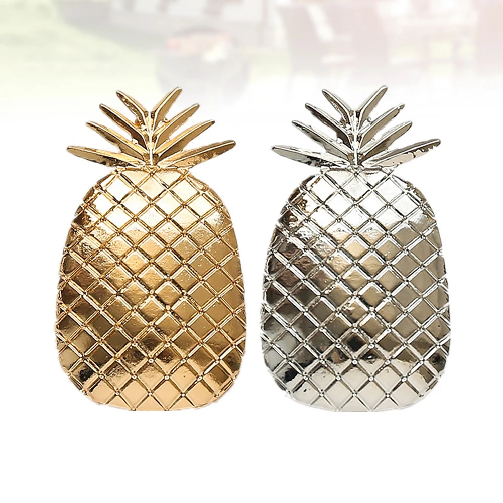 

2Pcs Pineapple Pins Alloy Hair Barrettes Fashion Accessories Durable Clips for Girls Hair Decoration Clothes Bag