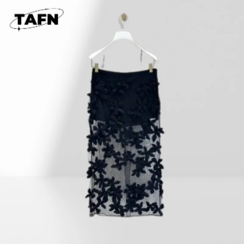 Lightweight A-Line Skirt for Women Solid Color High Waist Midi Elegant High Waist Skirt for Women Pleated Midi Style AJ1017