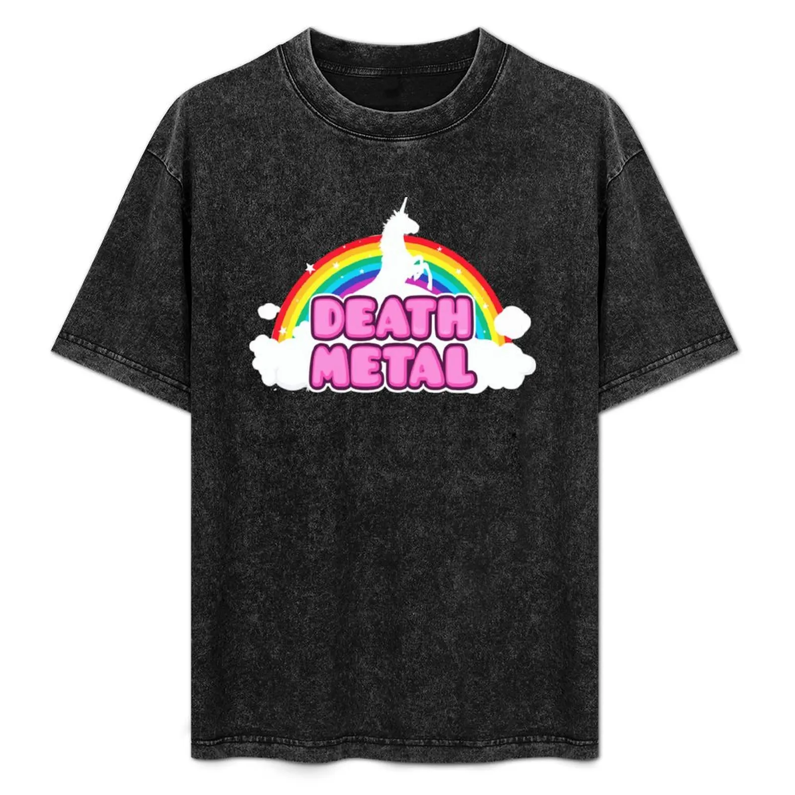 

Unicorn Rainbow Death Metal T-Shirt t shirts cotton 100% cotton t shirt pack T-Shirt