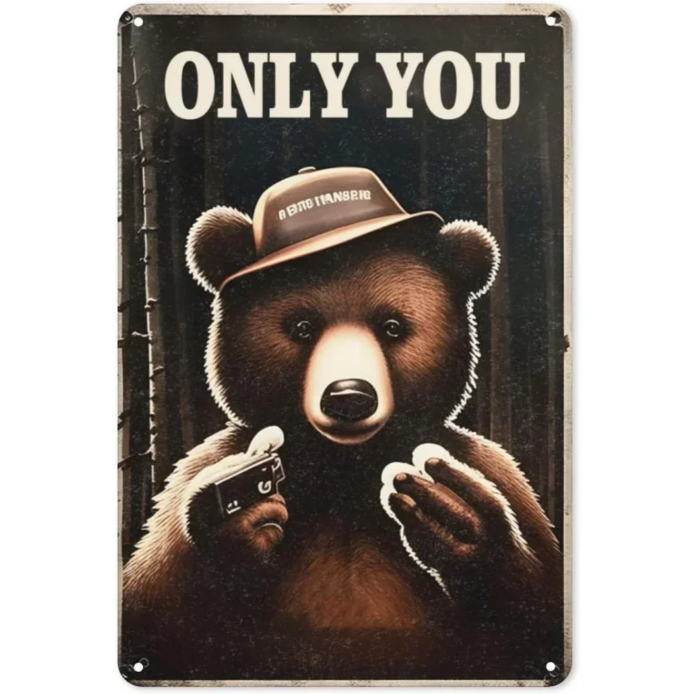 CIFBUY Vintage Smokey Bear Prevent Forest Fires Aluminum Tin Sign, Retro Warning Metal Plaque for Cabin Garage Home Wall Decor