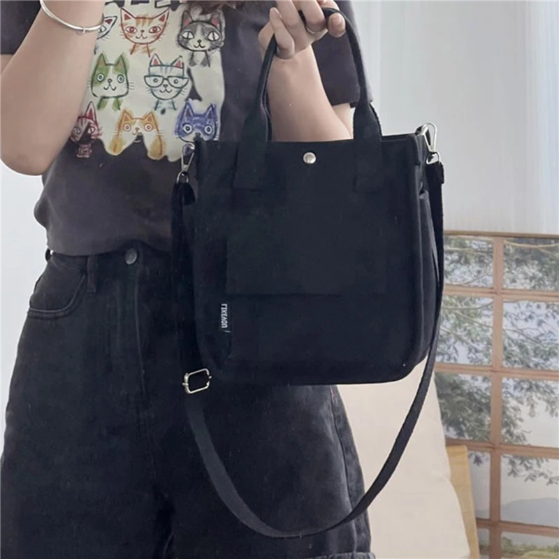 

Simple Canvas Tote Bag For Women Crossbody Purses Multi-Pocket Everyday Bag Handbags For Work Beach Gym