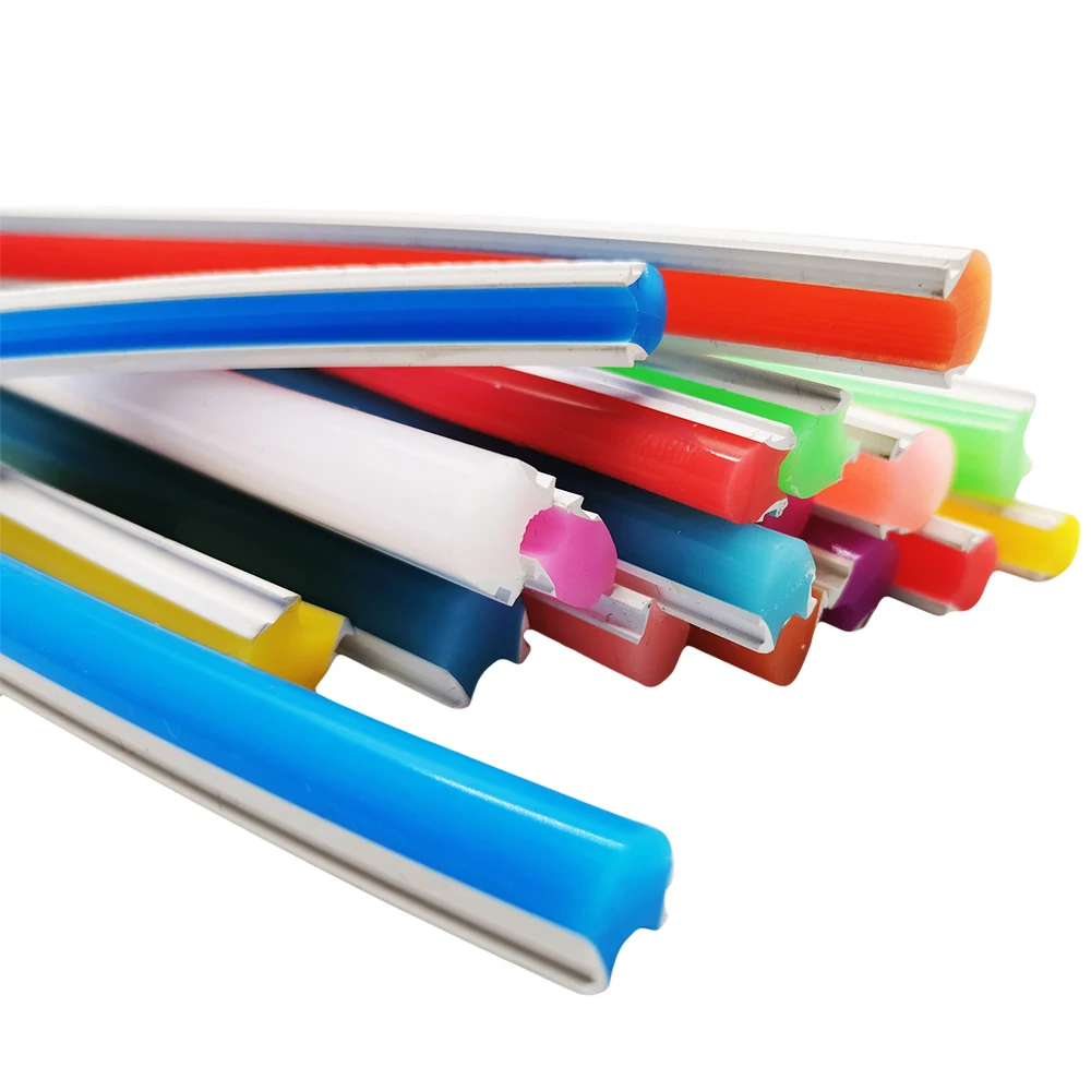 Bande Néon en Silicone Flexible et Pliable, 12 Couleurs Mathiées, 6/8mm, Signe DIY, Étanche, 120LED, Forme S, 2835SMD, Lumière LED DC 12V