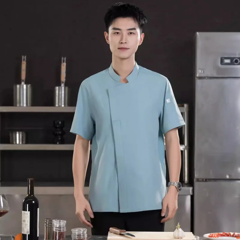 Uniforme da lavoro decorativa estiva sottile e traspirante da chef della cucina del ristorante dell'hotel