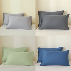 2 pieces set 50*65 50*70 50*75 50*90cm White 100% polyester Bed USA Standard Queen King Size bedroom Long Pillow Cover Cases