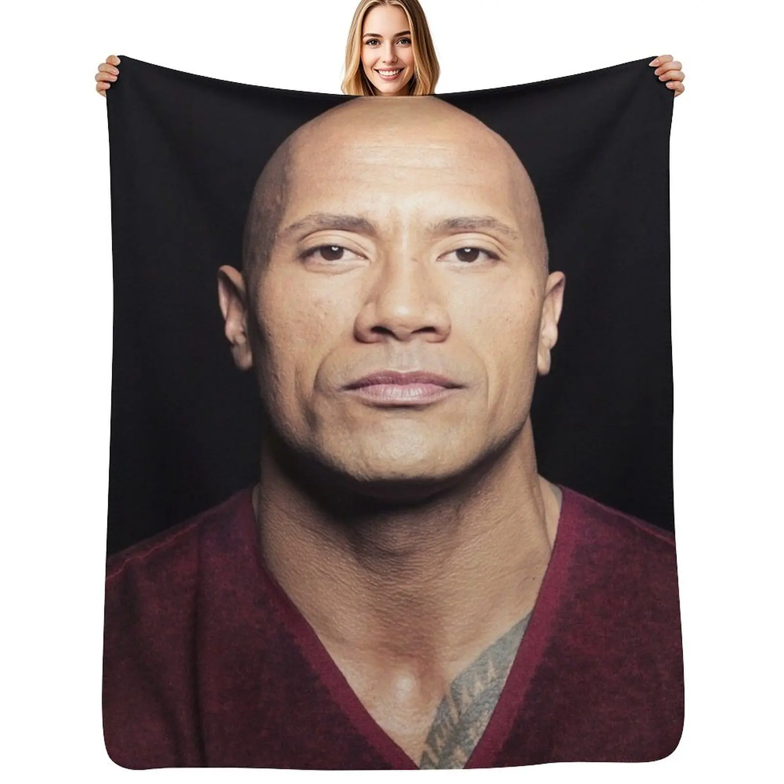 

dwayne johnson Throw Blanket Single for babies Cute Plaid christmas decoration Blankets