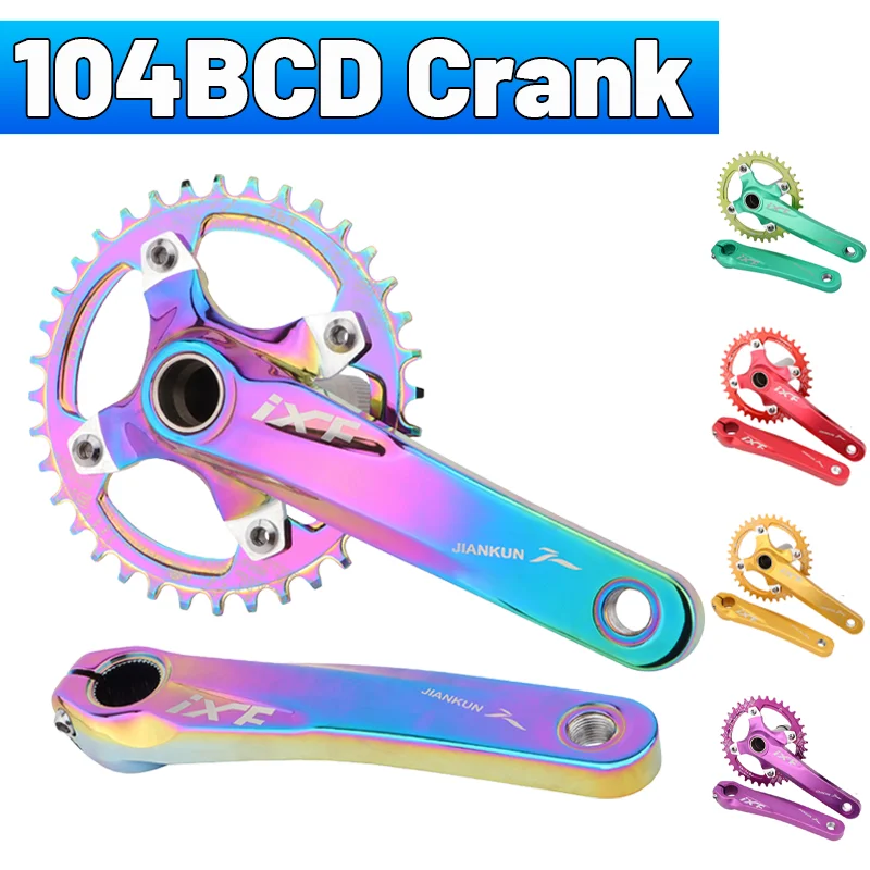 

Crown Bcd 104 Chainring 104bcd For Ixf Crankset Hollow Integrated Blue Black Red Golden Purple Silver Rainbow Crank Single Plate