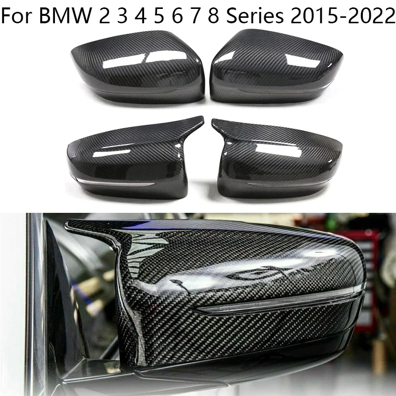 For BMW G30 G31 G11 G12 G20 G28 2 3 4 5 6 7 8 Series 2018 2019 2020 Carbon fiber Rearview Side Mirror Covers Caps Replacement