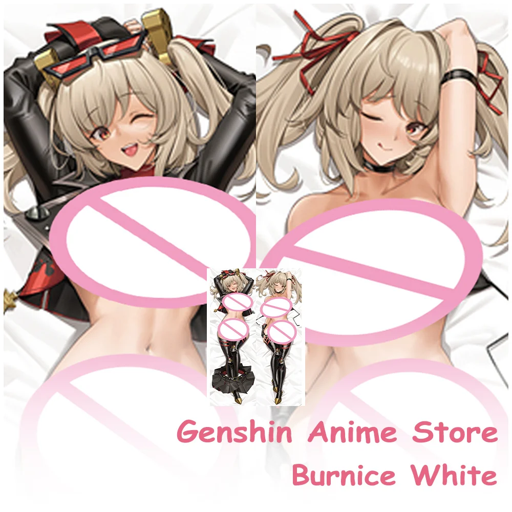 Cartoon Burnice Wit Knuffelen Fullbody Dakimakura Cover Cosplay Props Anime Dubbelzijdig Gedrukt Perzikhuid Sierkussen Cover