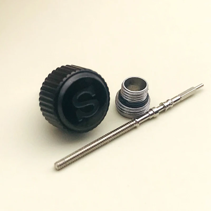 เคสใส่นาฬิกา Seiko SKX007 SRPD สลักลายสัญลักษณ์สีแดงสำหรับการเคลื่อนไหวของ nh36 nh35ประกอบด้วยก้านท่อรูปมงกุฎ