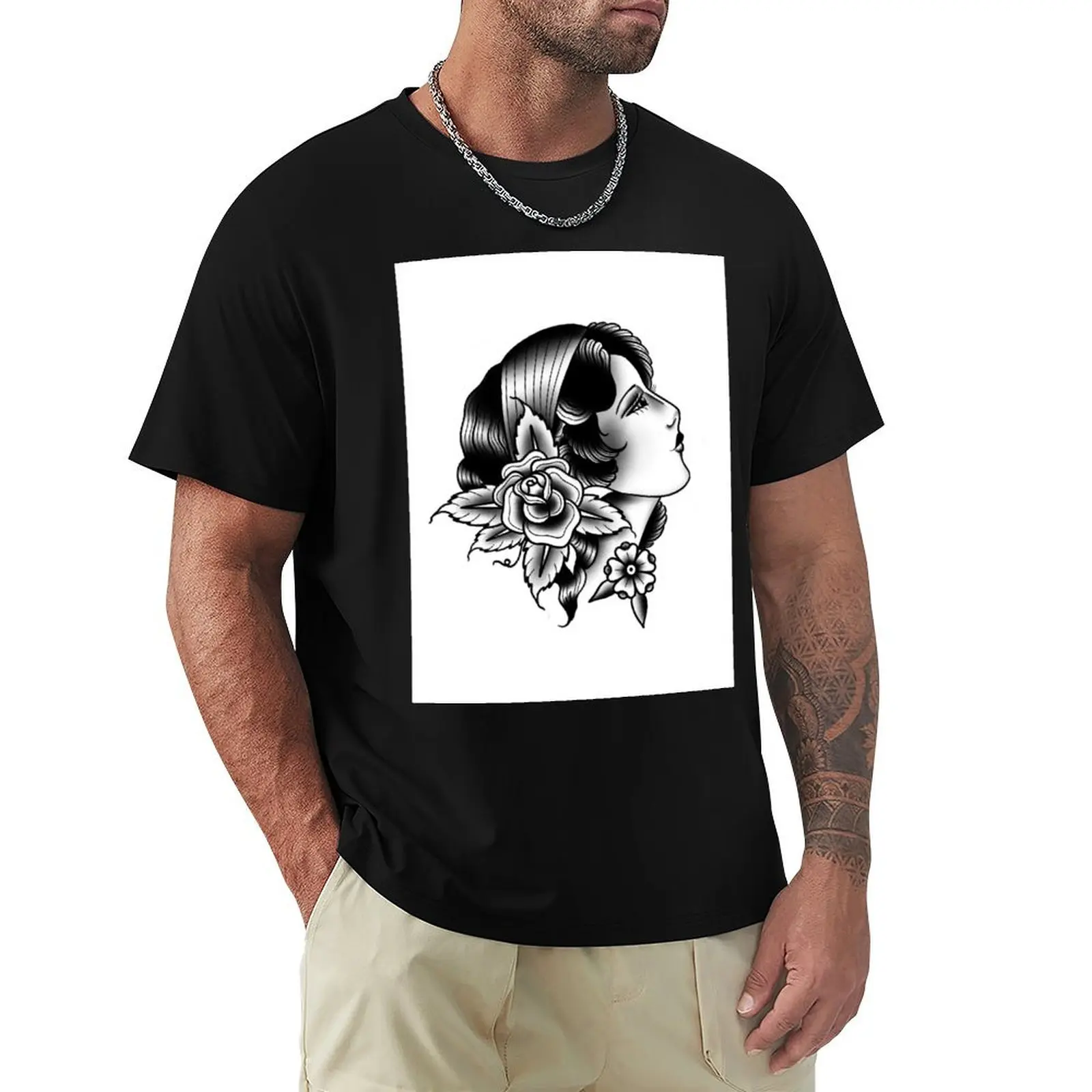 

TRAD GIRL T-Shirt luxury clothing labubu Personalized t-shirt blanks Men's t-shirt