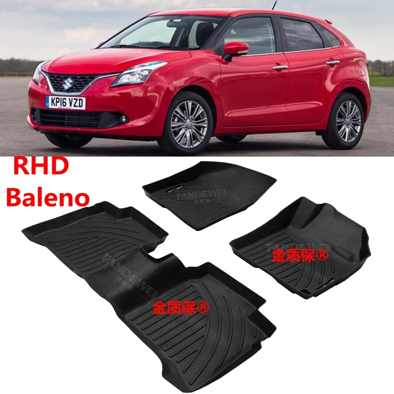 Use for 2016 RHD SUZUKI Baleno custom car carpet Baleno car floor mats Fit For SUZUKI Baleno custom waterproof floor mats RHD