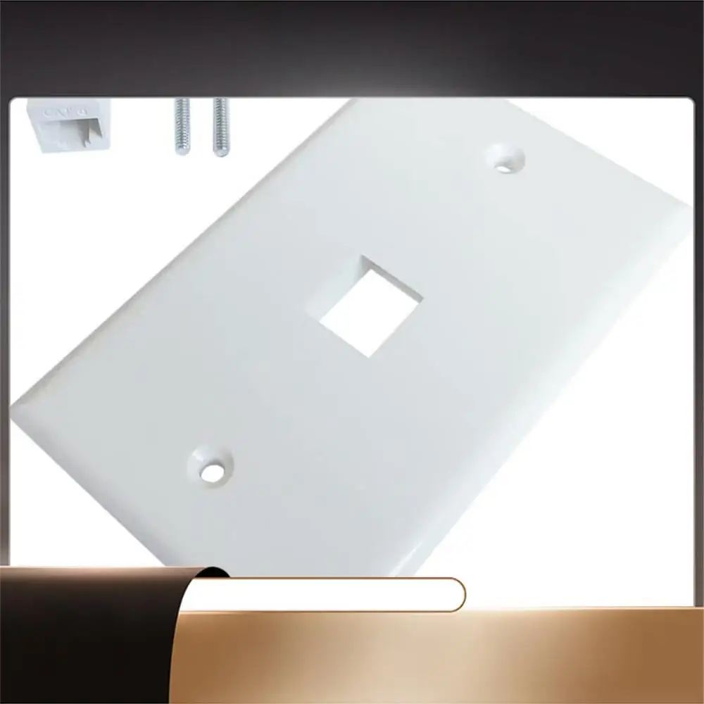 1-Port Ethernet Wall Plate, Keystone Jack Wall Plate With RJ45 Keystone Female To Female Inline Coupler Insert-N35R