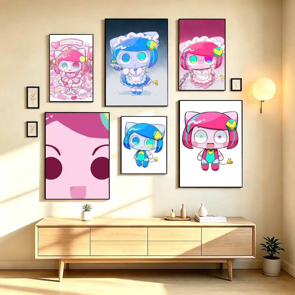 P-Pepoyo Cute Cartoon Poster Waterproof Wall Art Sticker For Bar Living Room Vintage Decor High Quality Print Gift