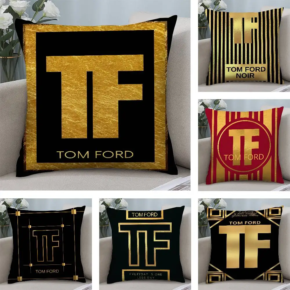 

Luxury T-TomS-F-F-Ford Pillow Case Square Double‑Sided Print Cushion Case For Sofa Home Bedchamber Decor Gift