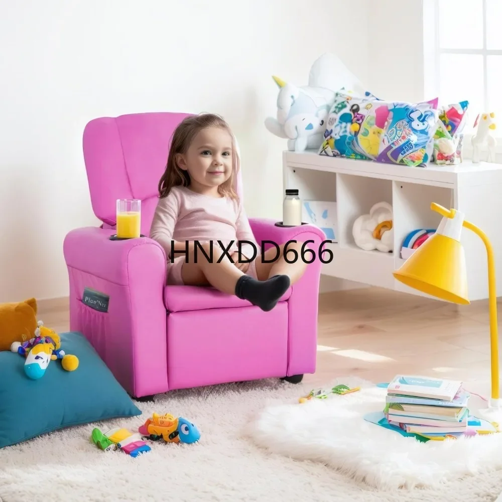 Candy Kids Reclining Chair Leather Recliner Toddler Youth Children Child Ages 1-6, Children's Sofas