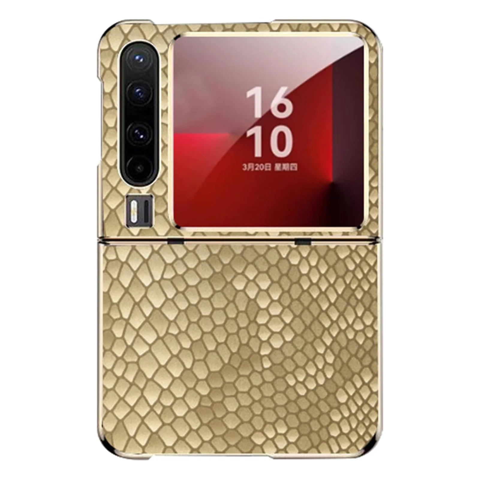 For Huawei Pura X Plating Case Small Screen Protector Slim Exquisite Relief Business Style Electroplated Comfortable Shockproof