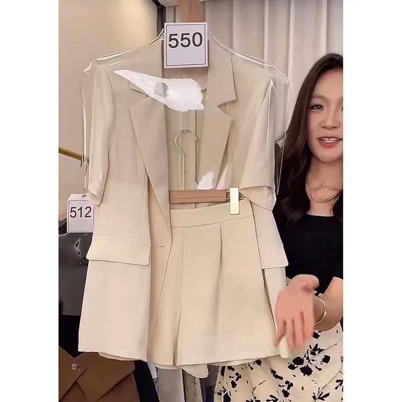 2026 Damen Revers-Knopfjacke + Bleistifthose Anzug-Set Elegantes Business-Büro 2-teiliges Set Damen Schlanker Blazer Outfit-Set