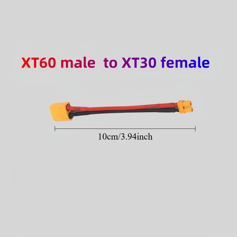 10CM XT60 Adapterkabel, XT60 zu XT30/T/XT90 Stecker auf Buchse Adapterkabel, Silikonkabel – Detail 3